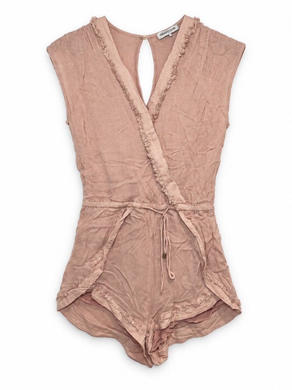 Heartloom Blush Pink Ruffle Romper Size XS